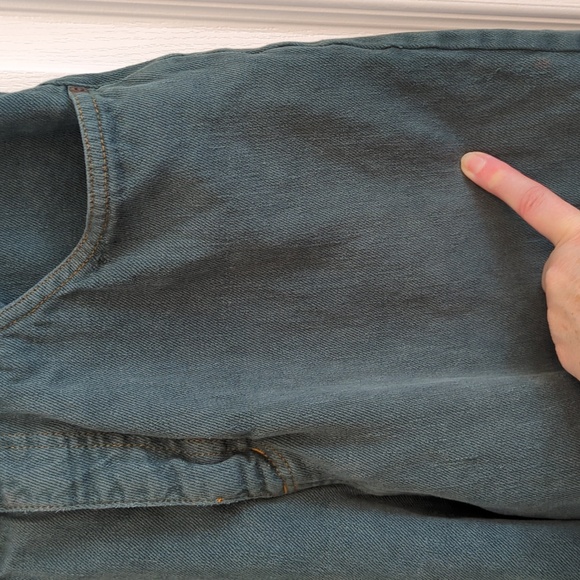 Vintage Hunter Green Hemp Jeans - Picture 3 of 9